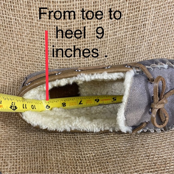 Tory Burch sandals shoes slip-on moccasins leather shearling Rare 6 M - Picture 12 of 12